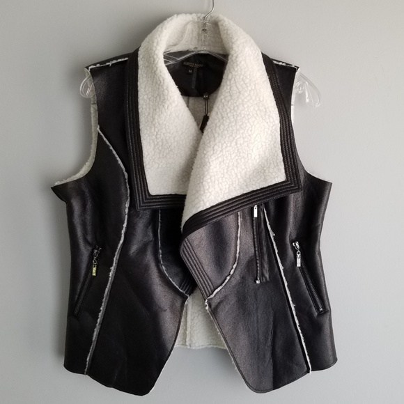 Alberto Makali Jackets & Blazers - Alberto Makali Black and White Vest